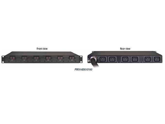 PW314BA1U193 EPDU BA 1U CS8365 INIEC320-C19 6 OUT 9C EPDU BASIC CS8365 6 C19