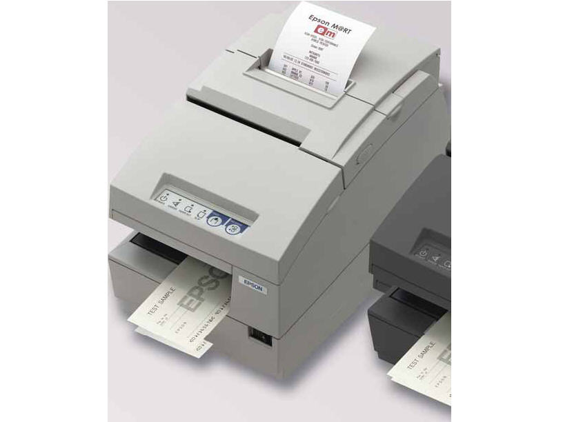 C31C625069 TM-H6000III-069POS HYB-PNTR ECW TM-H6000III Multifunction Printer (Thermal/Impact, Serial Interface and MICR/Drop-In Validation - Requires PS180) - Color: Cool White EPSON TM-H6000III PRINTER SERIAL W/VALIDATION W/MICR/ENDORSER NO POWER SUPPLY WHITE H6000III S01 ECW PS-180 NOT INCL MICR DROPINVAL