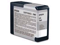 T580700 PRO3800 LIGHT BLK ULTRACHROME INKCART Ink Cartridge - Light Black - for Stylus Pro 3800 STYLUS PRO 3800 LIGHT BLACK ULTRACHROME INK CARTRIDGE (80 ML)