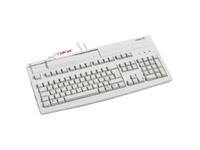 G81-8000LPAUS BEIGE, PS2, 3 TRACK, 43 PROG KEYS CHERRY KEYB 104K PS2 T1-2-3 BARCODE PORT BGE G81-8000 Keyboard, Beige, PS2, w/ 3 Track MSR, 2 barcode ports, US 104 layout. Mech. switches, 43 prog. keys. Cherry Tools Config SW, UPOS