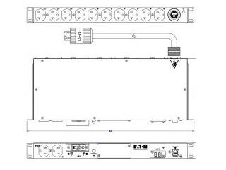 PW102MI1U160 NESS-120V/20A 1.92KVA L5-20 INPUT 9CORD EPDU METERED L5-20P 12 5-20R