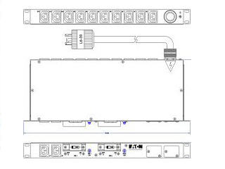 PW105BA1U163 NESS-208V 30A 4.99 KVA L6-30 INP 9CRD EPDU BASIC L6-30P 12 C13