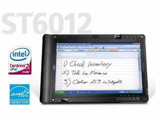 A2K0J31905B13002 CTO ST6012 INTEL CORE2 3YR 4G/80G Core 2 Duo SU9400 / 1.4 GHz ULV - Centrino 2 with vPro - RAM 4 GB - HDD 80 GB - GMA 4500MHD - Gigabit Ethernet - WLAN : 802.11 a/b/g/n (draft), Bluetooth 2.1 - TPM - fingerprint reader, SmartCard reader - Vista Business / XP Tablet PC downgrade - pre ...