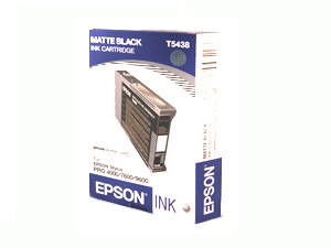 T543800 MATTE BLACK INK CRTG PRO 4000/7600/9600 EPSON Matte Black UltraChrome Ink, 110 ml, Stylus Pro 4000/7600/9600 ULTRACHROME MATTE BLACK INK CART 110ML F/PRO 4000/7600/9600