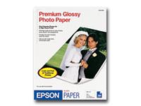 S041667 PAPER-PREM.GLOSSY PHOTO LET 50CT 50SHT 8.5X11 PREMIUM GLOSSY PHOTO PAPER Epson Premium Glossy photo paper - Letter A Size (8.5 in x 11 in)