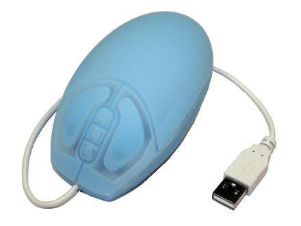 MW28005 SEALED WASHABLE MOUSE, MEDICAL BLUE Sealed Washable Mouse (Optical, NEMA 4 Rated, USB Interface) - Color: Medium Blue