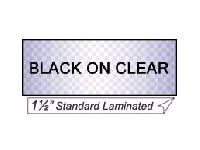 TZ161 BLACK ON CLEAR  1.5 X 26