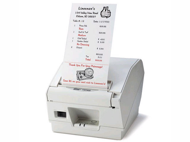 TSP847U TSP847, USB, 4.5, No P/S THERMAL RECEIPT PRINTER USB .   2-COLOR READY