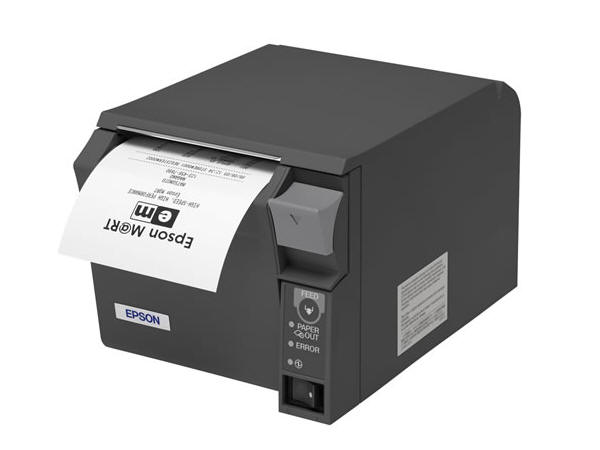 C31C637101 TM-T70 WHT PARA INF PS-180 TM-T70 Thermal Receipt Printer (Space-Saving, Parallel Interface with PS180 Power Supply) - Color: Cool White TM-T70 - Label printer - Monochrome - Thermal line - 170mm / sec - 180 dpi x 180dpi - 42/56 - Parallel - 256 KB - 24 Volts DC EPSON, TM-T70, FRONT LOADING THERMAL RECEIPT PRINTER, PARALLEL, EPSON COOL WHITE, TM-T88 EMULATION CAPABLE, POWER SUPPLY INCLUDED, REQ CABLE T70 P02 ECW PS-180 INCL