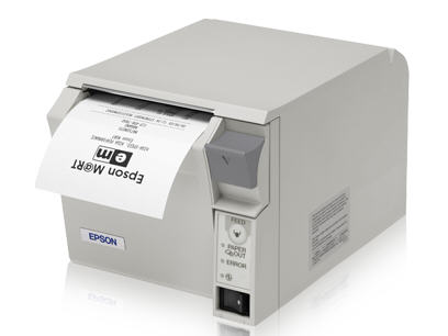 C31C637131 TM-T70 WHT SER IFC PS-180 TM-T70 Thermal Receipt Printer (Space-Saving, Serial Interface with PS180 Power Supply) - Color: Cool White TM-T70 - Label printer - Monochrome - Thermal line - 170mm / sec - 180 dpi x 180dpi - 42/56 - Serial - 256 KB - 24 Volts DC EPSON, TM-T70, FRONT LOADING THERMAL RECEIPT PRINTER, SERIAL, EPSON COOL WHITE, TM-T88 EMULATION CAPABLE, POWER SUPPLY INCLUDED, REQ CABLE T70 S01 ECW PS-180 INCL