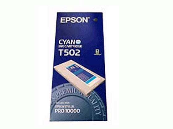 T502011 STYLUS PRO 10000/10600 DYE CYAN INK Ink tank - Cyan - 500 ml - for Epson Stylus Pro 10000 STYLUS PRO 10000/10600 INK CARTRIDGE-PHOTOGRAPHIC DYE-CYAN
