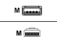 MX009-2MA8S USB POS TYP A 10 PIN HONEYWELL MX009-2MA8S USB STRAIGHT CABLE