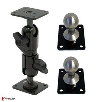 100326 5" Pedestal Mount with Steel AMPS Plates<br />PROCLIP USA, 5 INCH UNIVERSAL PEDESTAL MOUNT WITH EXTRA STEEL 20MM BALL AMPS PLATES<br />PROCLIP USA, NCNR, 5 INCH UNIVERSAL PEDESTAL MOUNT WITH EXTRA STEEL 20MM BALL AMPS PLATES