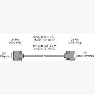 1432-C191-0040 DISP Cable (4 Meters, DVI-D to DVI-D, ROHS, Black)  DISP: 4M DVI-D to DVI-D Cable(Black) ROH NCR Cables Connect Adapt DISP: 4M DVI-D to DVI-D Cable (Black) ROHS NCR, ACCESSORY, 4MM VIDEO CABLE-DVI 497-0446722 NCR, CABLE, 4MM VIDEO CABLE-DVI 497-0446722