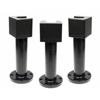 215820 PEDMT, SWVL, 6.5, 90 DEG TOP PEDESTAL MOUNT, 6.5 INCH, SWIVELING, 90 DEG ANGLED TOP SWIVEL PEDESTAL 6.5IN 90DEG HEAD This 4.5 inch Pedestal Mount is very strong yet light weight. The pedestal top swivels 340 degrees. It has a 6 hole base for attaching to any flat surface or one of our Round Mounting Plates for additional strength. Head is angled 90 degrees for easy device viewing<br />SWIVEL PEDESTAL 4.5IN 90DEG HEAD