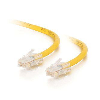 26691 10FT CAT5E NONBOOTED XOVER CABLE-YLW 10FT CAT5E YELLOW CROSS-OVER NONBOOTED CBL C2G 10FT CAT5E CROSSOVER UTP CBL-YLW