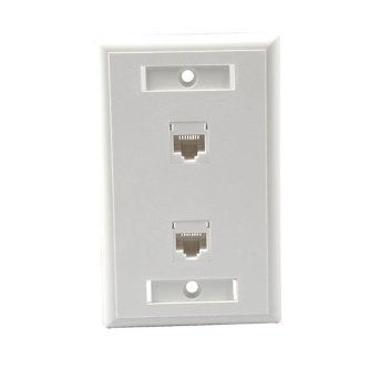 27416 DUAL CAT5E CONFIGURD WALLPLATE WHITE CAT5E RJ45 WHITE CONFIGURED DUAL WALL Dual CAT5E Configured Wall Plate (White) Cables to Go Data Cables DUAL CAT5E CONFIGURD WALLPLATEWHITE DUAL CAT5E CONFIGURED WALLPLATE WHT<br />DLS.HARDWARE.GRYPHON MOBILE..