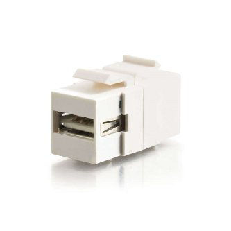 28751 USB 2.0 KEYSTONE A-B F/F - WHITE KEYSTONE SNAP-IN USB A/B MM INSERT MODULE USB 2.0 KEYSTONE A-B F"F - WHITE