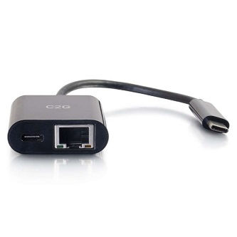 29749 USB-C Ethernet Adapter w/ Power Black<br />USB-C ENET ADAP W/ PWR BLACK USB DEV