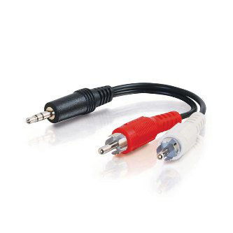 39942 3ft 3.5mm Stereo M to (2) RCA Male 3FT VALUE SERIES ONE 3.5MM STEREO MALE 2XRCA STEREO MALE Y-CBL Cable (3 Foot, 3.5mm Stereo M to 2 RCA Male) Cables to Go Data Cables 3ft 3.5mm Stereo M to (2) RCAMale