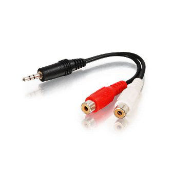 40422 3.5MM STEREO MALE TO 2 RCA FEMALE Y CABLE BLACK 3.5MM STEREO MALE TO 2 RCA FEMALE Y CBL Cable (3.5mm Stereo Male to 2 RCA Female Y Cable, Black) 6IN VALUE SERIES 3.5MM STEREO TO 2XRCA M/F Y-CABLE Cables to Go Data Cables 3.5MM STEREO MALE TO 2 RCA FEMALE Y CABLE           BLACK