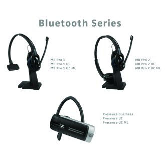 508341 Single-sided Bluetooth headset with  4 x ear sleeves, ear hook and USB charging cable.
