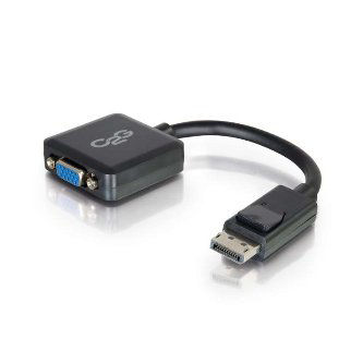 54323 8in C2G DisplayPort M to VGA F BLK Cables to Go Data Cables 8IN C2G DISPLAYPORT M TO VGA F BLACK 8in C2G DisplayPort M to VGA FBLK 8 Inch C2G Display Port M to VGA F Black C2G, 8 IN DISPLAYPORT MALE TO VGA FEMALE ACTIVE AD<br />C2G, 8 IN DISPLAYPORT MALE TO VGA FEMALE ACTIVE ADAPTER CONVERTER - BLACK (TAA COMPLIANT)