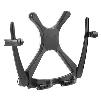 5501-124 Laptop Holder Accessory with VESA<br />HAT DESIGN WORKS, OFFICE MOUNTS: LAPTOP TABLET HOLDER BRACKET, SILVER