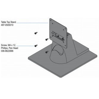 5968-K031 X-Series Table Top Mount, Black NCR, ACCESSORY, X-SERIES TABLE TOP MOUNT, BLACK<br />X-SERIES STAND NO INTEGR. PSU