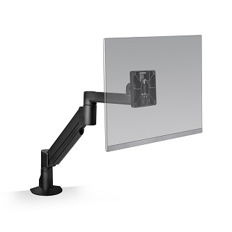 7000-800-104 HAT DESIGN WORKS, ARM MOUNTS: FULL MOTION LONG REACHING MONITOR ARM & VESA ADAPTER. BLACK. SUPPORTS 10-22 LBS (CLAMP MOUNT ONLY - USE FM PART NUMBER FOR FLEXMOUNT)<br />Articulating Monitor Mount Topdown Black
