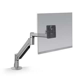7000-800-124 HAT DESIGN WORKS, ARM MOUNTS: FULL MOTION LONG REACHING MONITOR ARM & VESA ADAPTER. SILVER. SUPPORTS 10-22LBS (CLAMP MOUNT ONLY - USE FM PART NUMBER FOR FLEXMOUNT)<br />Articulating Monitor mount Topdown Silvr