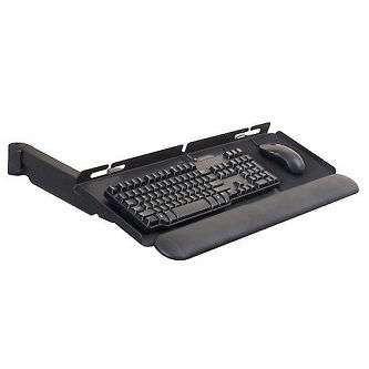 7019-500HY-NM-104 Keyboard Tray and Arm, No Mount. Black<br />HAT DESIGN WORKS, 7000 SERIES ARM WITH LARGE KEYBOARD TRAY, NO MOUNT (USE 8328 FOR WALL TRACK SYSTEM)