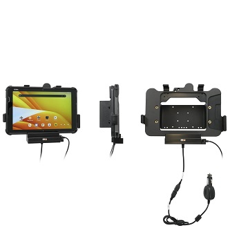 712455 PROCLIP USA, POGO PIN CHARGING CRADLE WITH USB A HOST PORT AND CIGARETTE LIGHTER ADAPTER FOR ZEBRA ET40 ET45 10 WITH RUGGED BOOT SUPPORTS EXPANSION BACK<br />ProClip Pogo Pin Charging Cradle with US