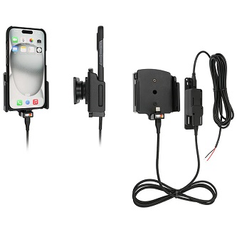 727370 Adj. Tilt Holder HW iPhone 15 16 Pro<br />PROCLIP USA, ADJUSTABLE CHARGING HOLDER WITH TILT SWIVEL FOR HARD-WIRED INSTALLATION FOR IPHONE 17 PRO, 17, 16 PRO, 16,  15 PRO,  15 WITH SMALL TO MEDIUM SIZED CASES