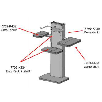 7709-K430 Pedestal Kit for SelfServ 90 NCR, NC KIT, PEDESTAL KIT FOR SELFSERV 90 NCR, NCKIT, PEDESTAL KIT FOR SELFSERV 90 NCR, NCKIT, PEDESTAL KIT FOR SELFSERV 90, (ALL SHE SELFSERV90 PEDESTAL KIT Pedestal kit for SelfServ 90 Kiosk.  All shelves and bag rack must be ordered separately.  The pedestal MUST be bolted to the floor for use.<br />NCR, NCKIT, PEDESTAL KIT FOR SELFSERV 90, (ALL SHELVES ARE ORDERED SEPARATELY)