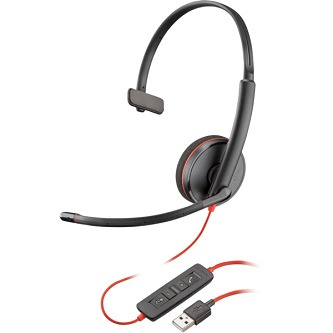 77R24A6 Poly BW C3210 USB-A BLK HS (Bulk)