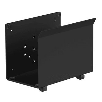 8335-LG-104 Large CPU holder black<br />HAT DESIGN WORKS, LARGE CPU HOLDER ADJUSTS FROM 5-7.5"", UP TO 40 LBS.  STURDY METAL CONSTRUCTION KEEPS CPU SAFELY OUT OF THE WAY. MOUNT TO DESK WALL OR HAT WALL TRACK (8326).  BLACK