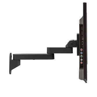 9110-8-5-4-104 Sngl Mntr WllMnt&Articul sup22lbs ext7in<br />HAT DESIGN WORKS, ARTICULATING MOUNTS: MONITOR WALL MOUNT W/VESA TILTER & 8.5" EXTENSTION. SUPPORTS UP TO 22LBS, BLACK (SINGLE STUD WALL INSTALL)