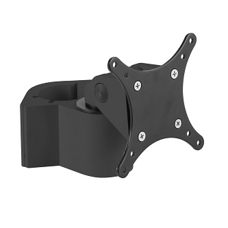 9170-HD-104 "HAT DESIGN WORKS, POLE CLAMP WITH HEAVY DUTY, SPRING ASSISTED TILTER, VESA COMPATIBLE 75 & 100 MM, UP TO 45 LBS, POLE WIDTH 1.5"", 1.75", AND 2"" - BLACK"<br />Dentist Pole Clamps w/HD tilter Vesa & n