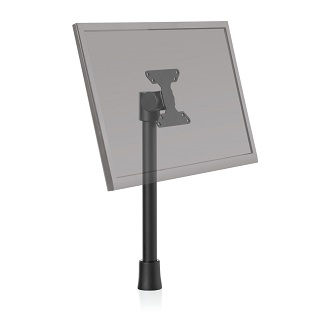 9232-14-THRU-104 Light Duty Display w/thru Mount<br />HAT DESIGN WORKS, LIGHT DUTY MONITOR/TABLET POLE MOUNT WITH THRU BOLT MOUNT.  SUPPORTS 10 LBS OR LESS.  BLACK