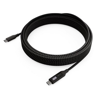 AFI-CABLE-USB-0-3M Braided cable w/ 2 sided charge display