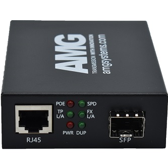 AMG210M-1FAT-1SS1B-P30 CommlPoEMediaConvrt SM1Fibre1550nm20KmLC