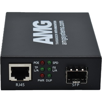 AMG210M-1GAT-1SM1B-P30 Comml PoEMediaConvrt MM1Fibre1550nm1KmLC