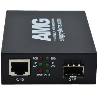 AMG210M-1GAT-1SS2-P30 CommlPoEMediaConvrt SM2Fibre1310nm20KmLC