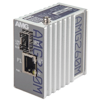 AMG260M-1F-1S-PD Indstrl PoE Powered Mini Media Converter
