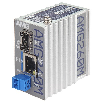 AMG260M-1FBT-1S-P90 Industrial PoE Mini Media Converter