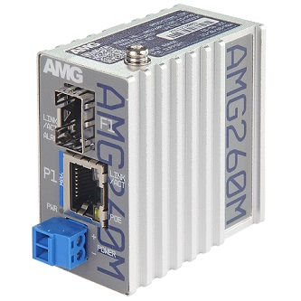 AMG260M-1GBT-1S-P90 Industrial PoE Mini Media Converter