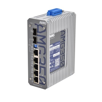 AMG350-4GAT-1C-1S-P120-LV Industrial 6 Port Unmanaged PoE Switch