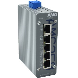AMG350-4GAT-1G-P120 Industrial 5 Port Unmanaged PoE Switch