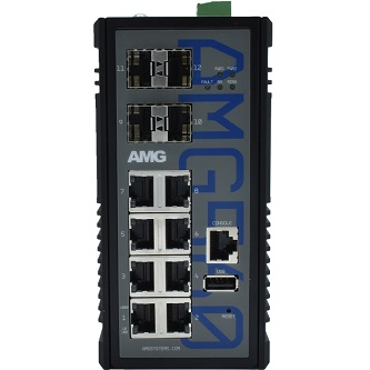 AMG560-8G-4XS Industrial 12 Port Managed Switch